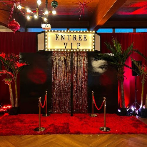 Gala themed party entrance